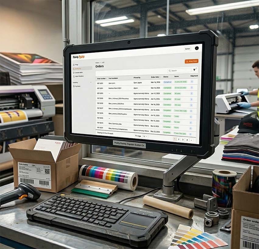 Order management dashboard showing approvals and tracking