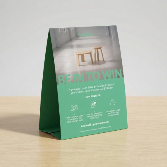 A5 Portrait Tent Card - No Tape