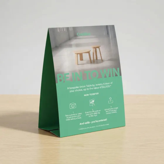 A5 Portrait Tent Card - No Tape